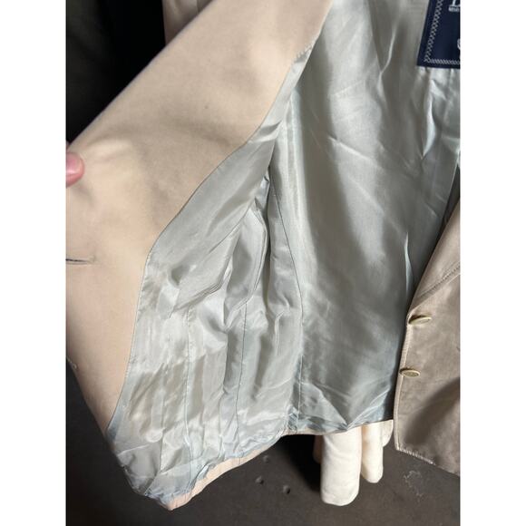 Vintage Burberry tan 100% cotton poplin women’s tan blazed jacket size US 6 - Picture 3 of 5